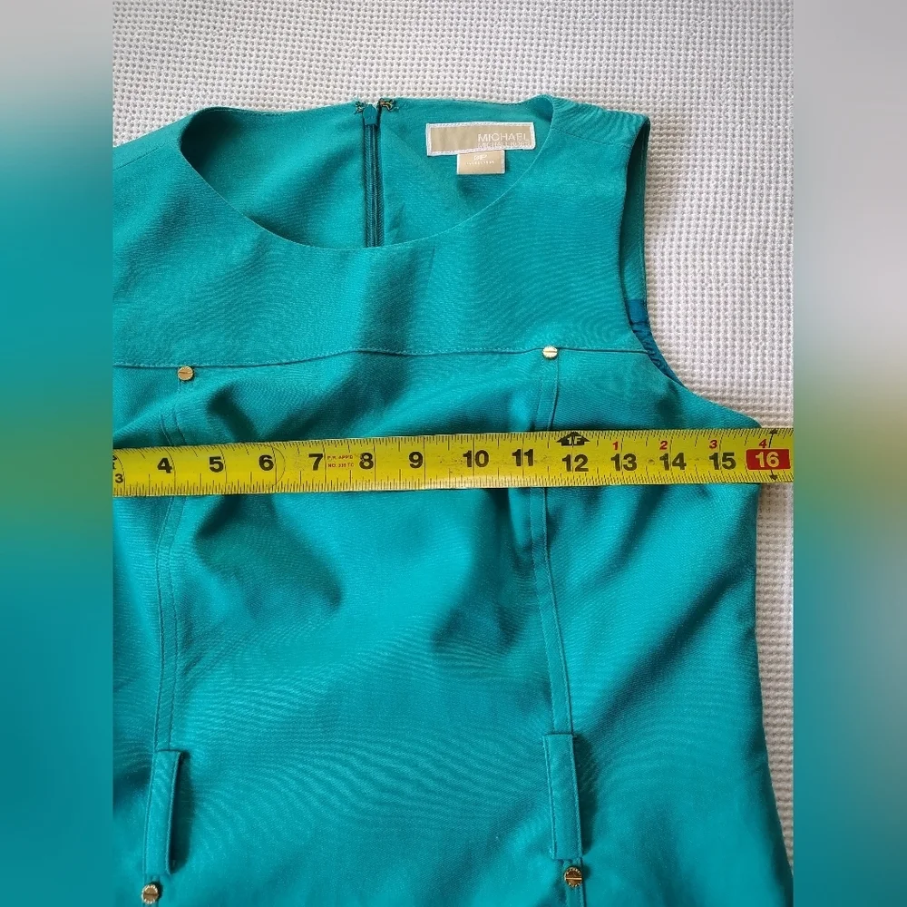Michael Kors Teal Sleeveless Dress Size 6P